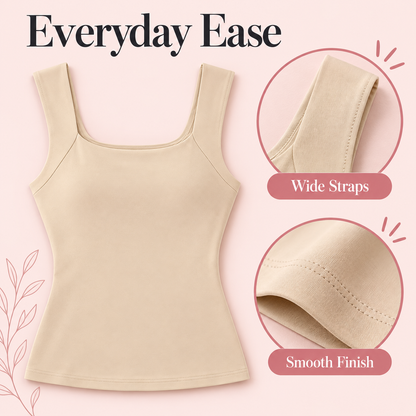 🔥💐Women's U Neck Thermal Tank Tops with Built-In Bra