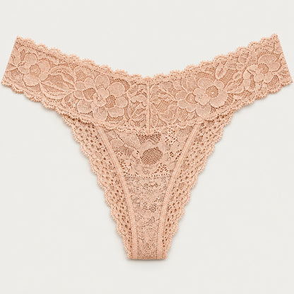 7-Pack Soft Lace Floral Thongs ✨