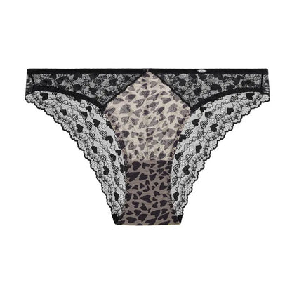 Leopard Heart Lace Panties