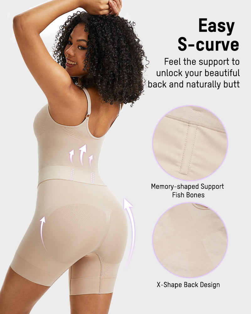 Women's All-in-One Shapewear Bodysuit – Easy-Off Design