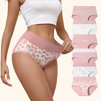High-Waisted Cotton Tummy Control Panties 4/6/8/10-Pack