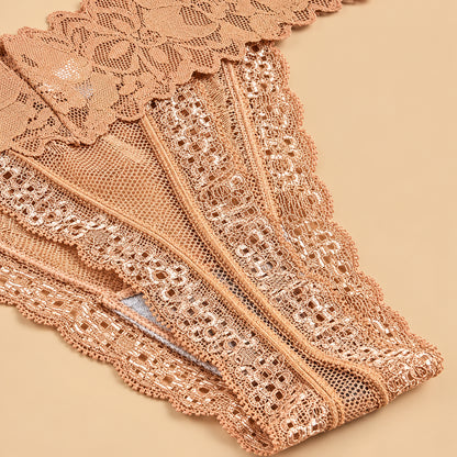 7-Pack Soft Lace Floral Thongs ✨