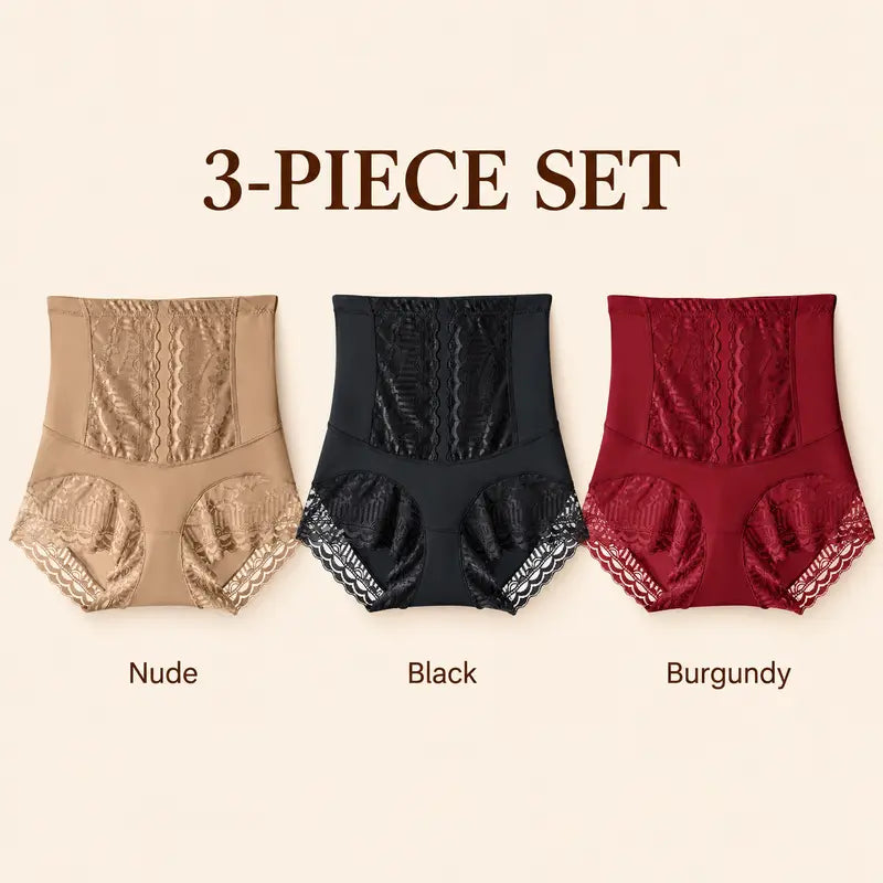 High Waist Lace Tummy Control Briefs