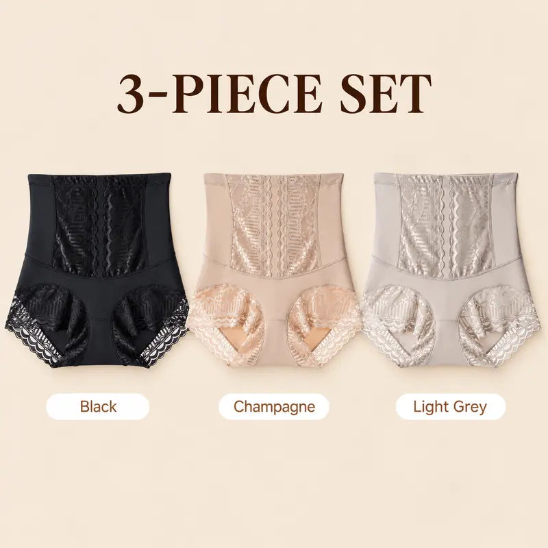 High Waist Lace Tummy Control Briefs