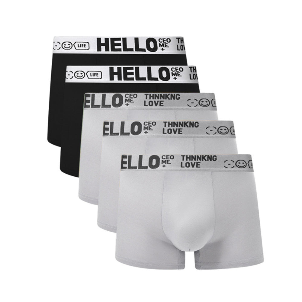 5-Pack Men's Letter Boxer Briefs