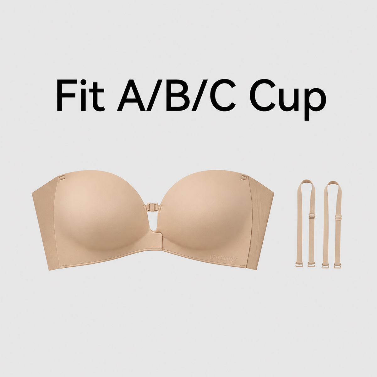 🔥No-Slip Front Closure Push-Up Strapless Bra