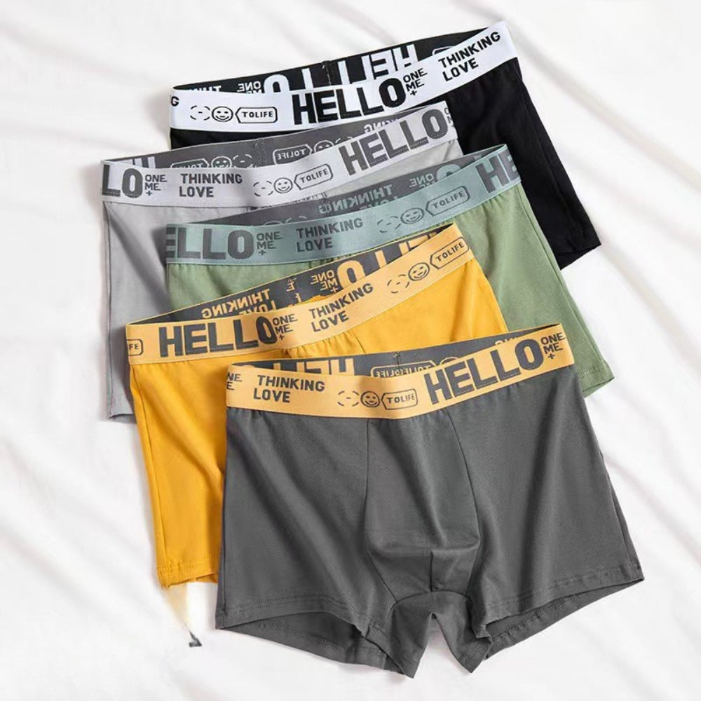 5-Pack Men's Letter Boxer Briefs