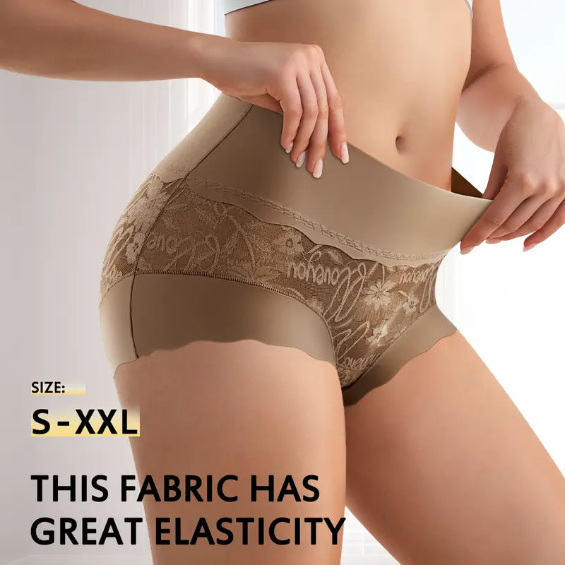 3-Pack Soft Stretch High-Waisted Lace Panties