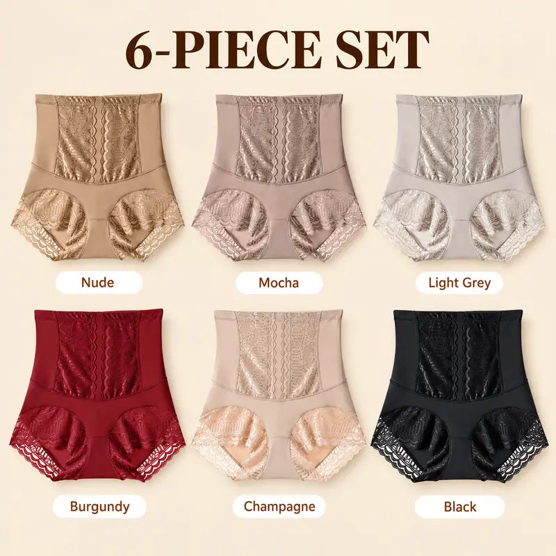 High Waist Lace Tummy Control Briefs