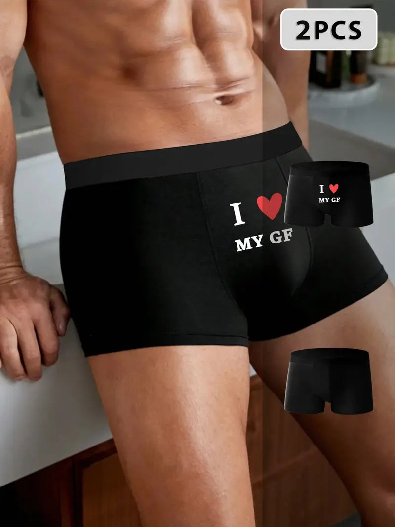 Men's Love Print Boxer Briefs