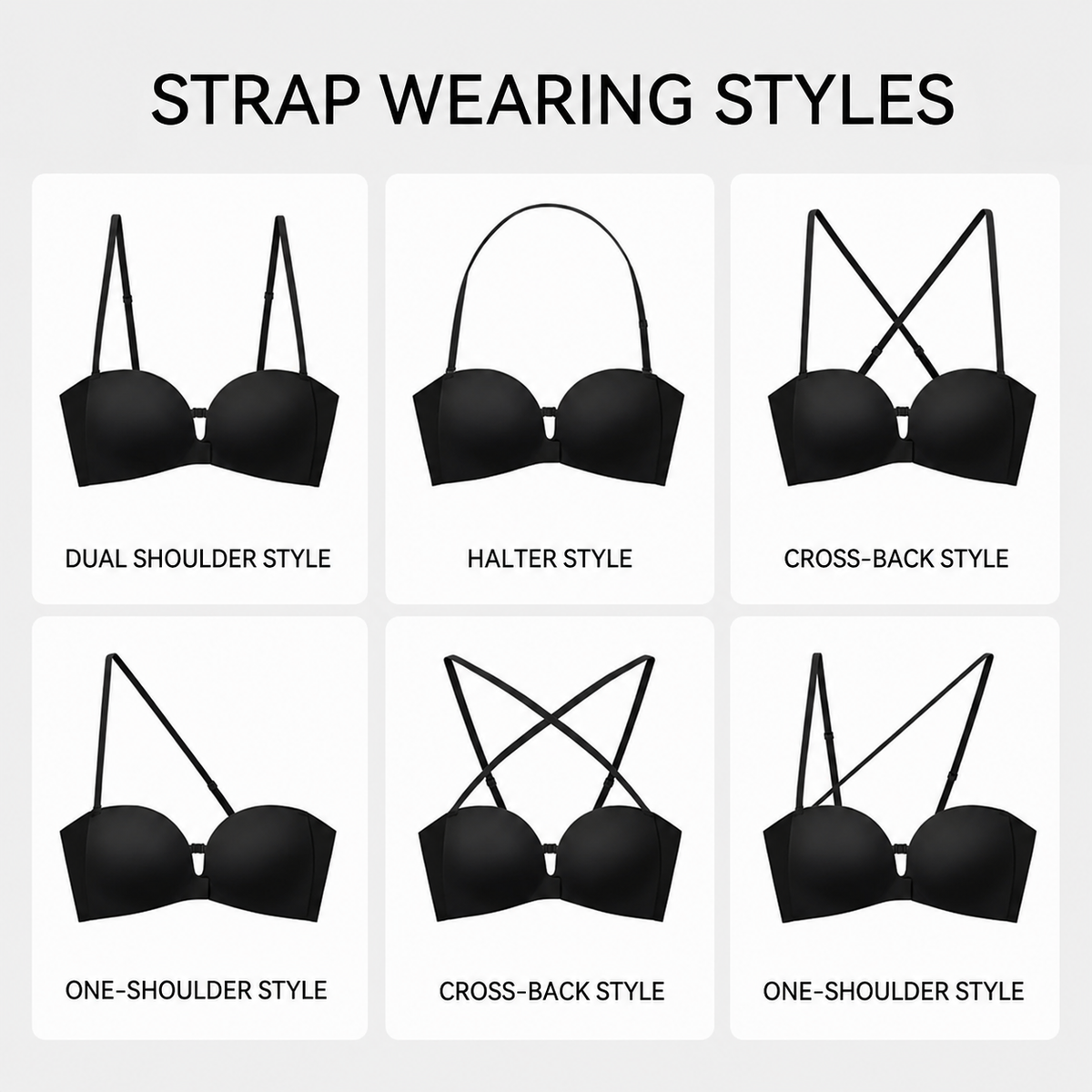 🔥No-Slip Front Closure Push-Up Strapless Bra