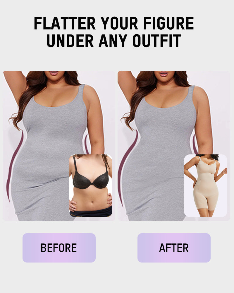Women's All-in-One Shapewear Bodysuit – Easy-Off Design