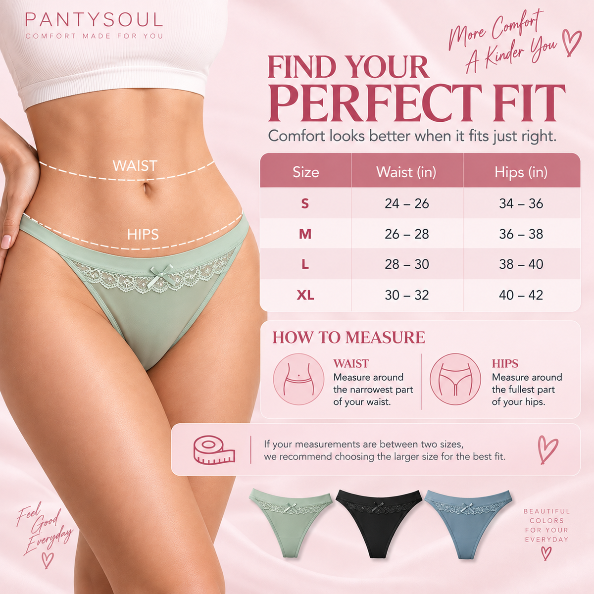 Silky Lace-Trim Bikini Panties – Soft Stretch Everyday Underwear