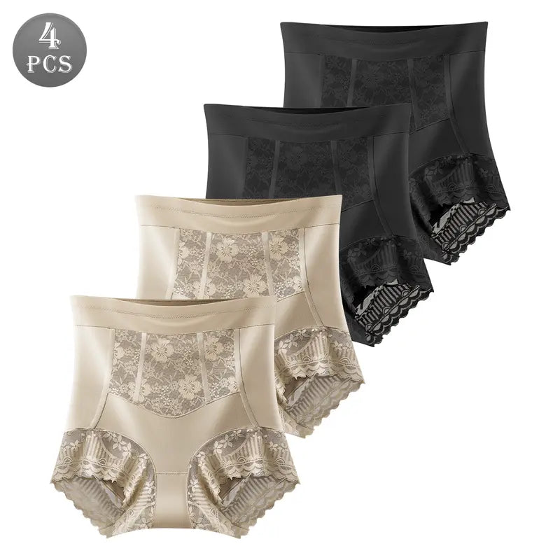 High Waist Lace Tummy Control Briefs