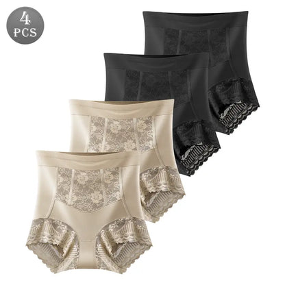 High Waist Lace Tummy Control Briefs