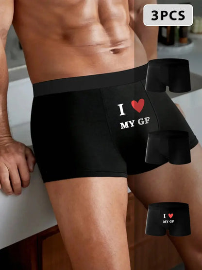 Men's Love Print Boxer Briefs