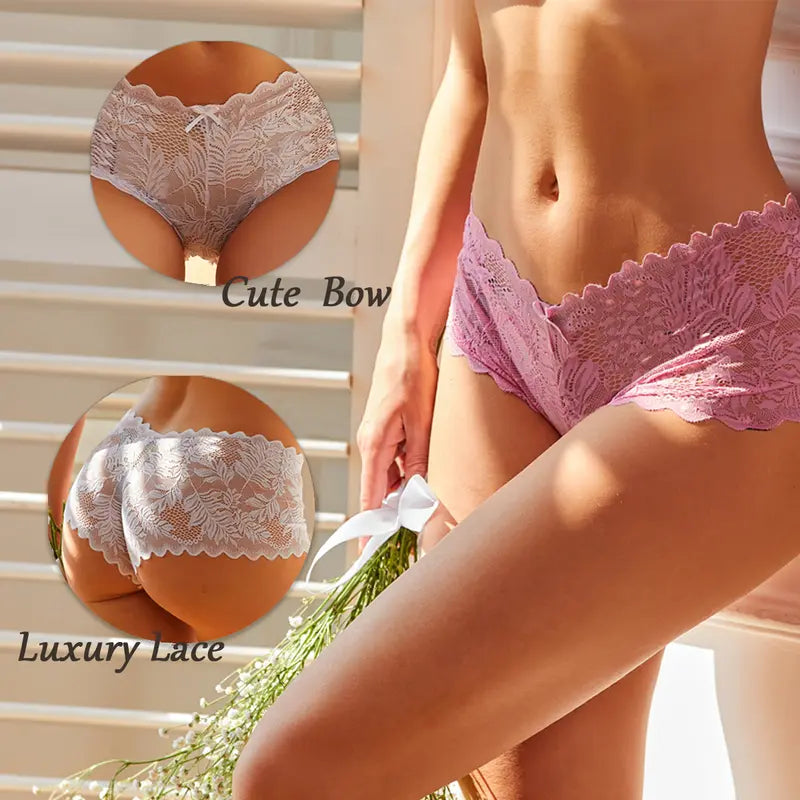 Women’s 8-Pack Sexy V-Waist Lace Cheeky Panties