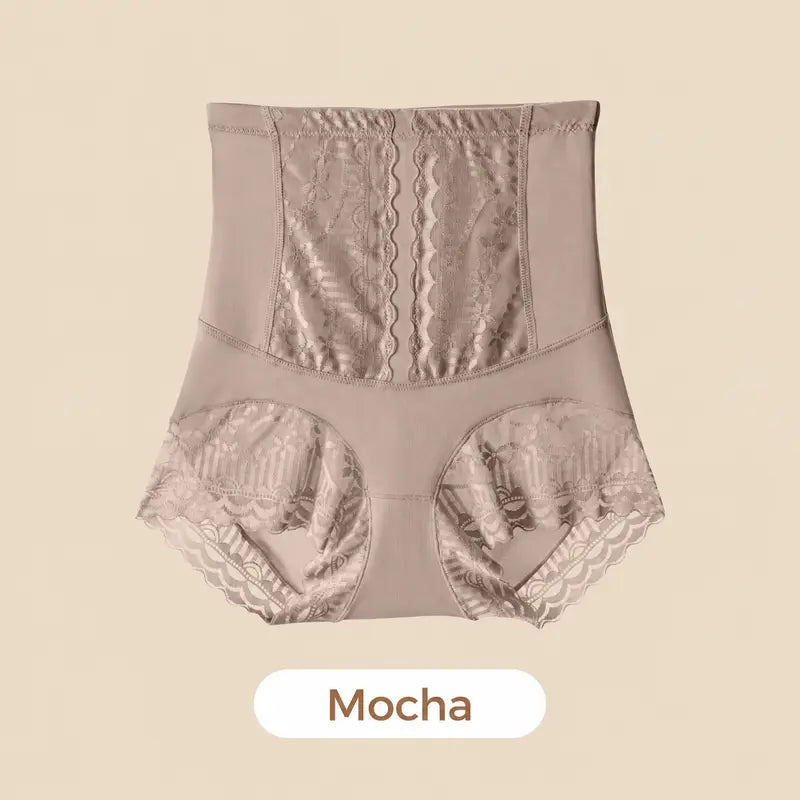 High Waist Lace Tummy Control Briefs