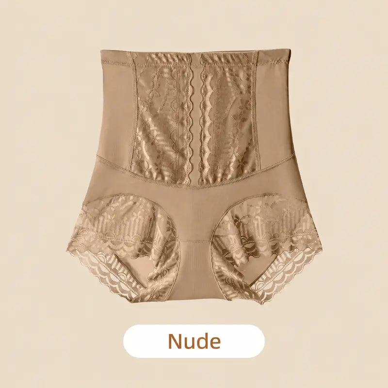 High Waist Lace Tummy Control Briefs